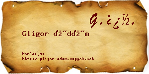 Gligor Ádám névjegykártya